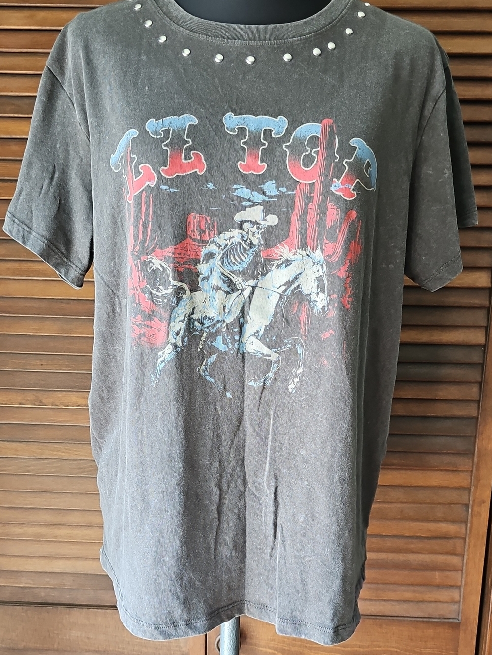 ZZ Top 2025 Tower Tours Purposely Faded Black Short Sleeve RocknRoll TShirt XL